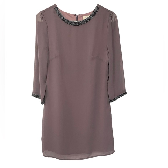 Criss Cross: Mauve / Lavender A-Line Dress - Picture 1 of 10